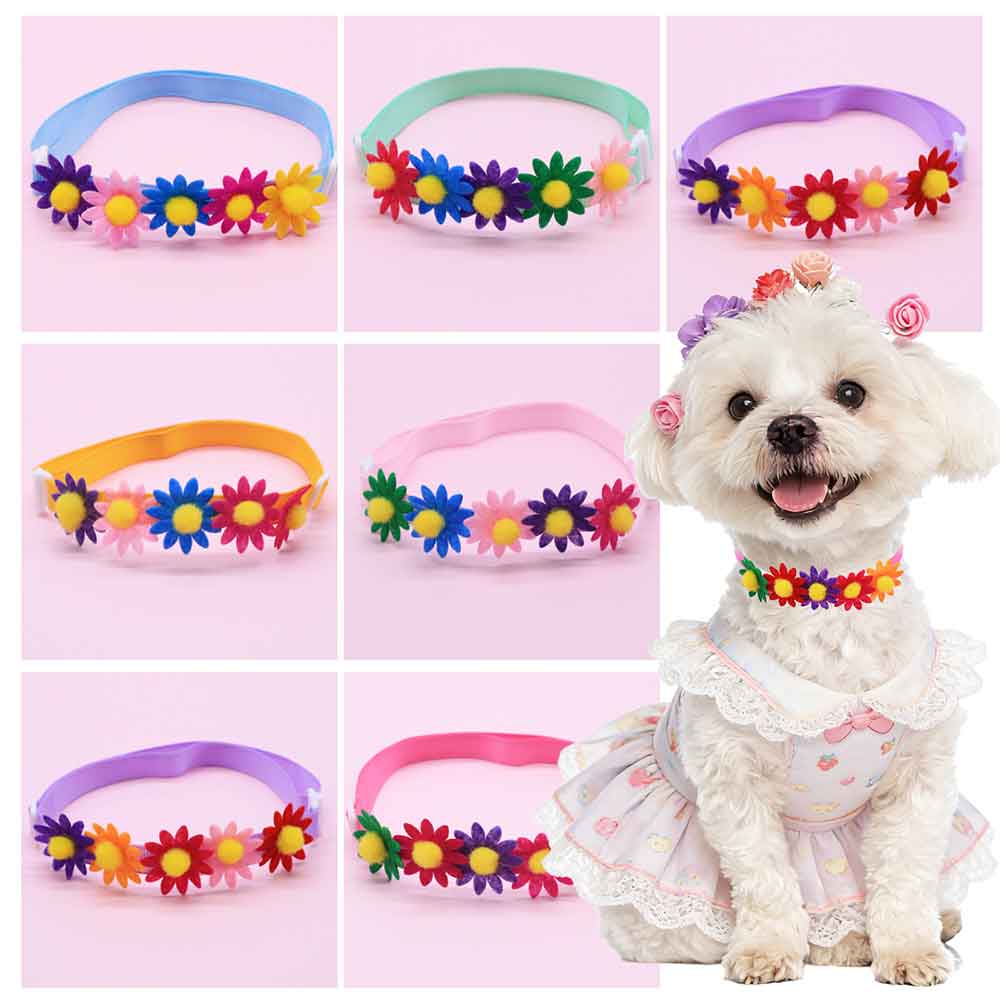 Pet Supplies Wholesale - 50 STKS Kleurrijke Hond Strikjes Bloem