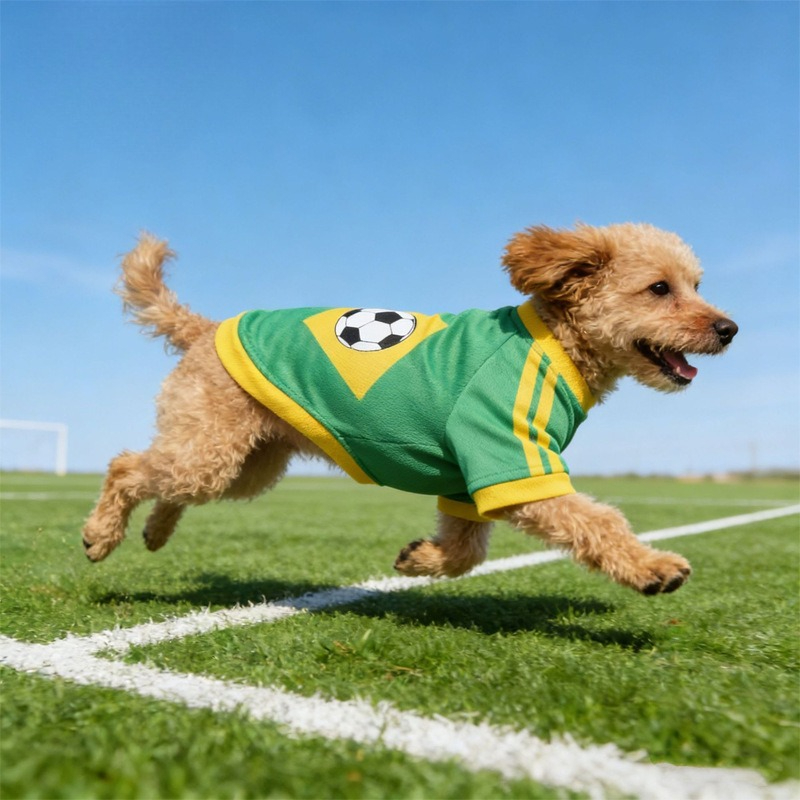 Pet Supplies Jersey - Voetbalpatroon Hondenkleding Ademend Zacht Katoen Puppy