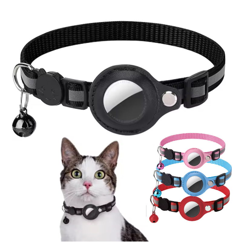 Pet Gps Tracker Collar - Huisdierproducten Anti-verloren kattenhalsband voor Airtag Tracker