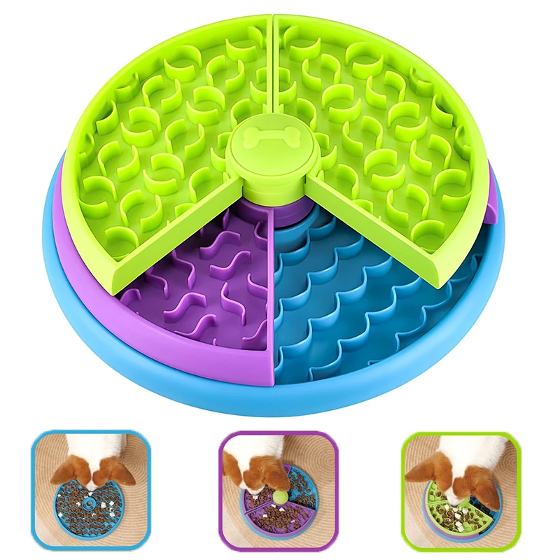 Slow Feeder Dog Bowl - Hondenpuzzel Slow Feeder Interactief hondenpuzzelspel 3-laags