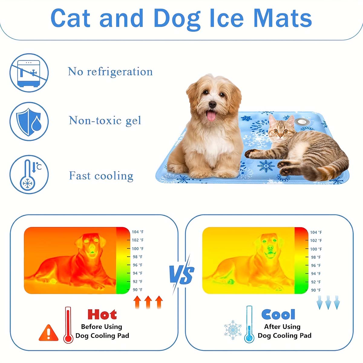 Zomermat voor huisdieren, ijsm - Dog Cooling Mat recensie en prijs